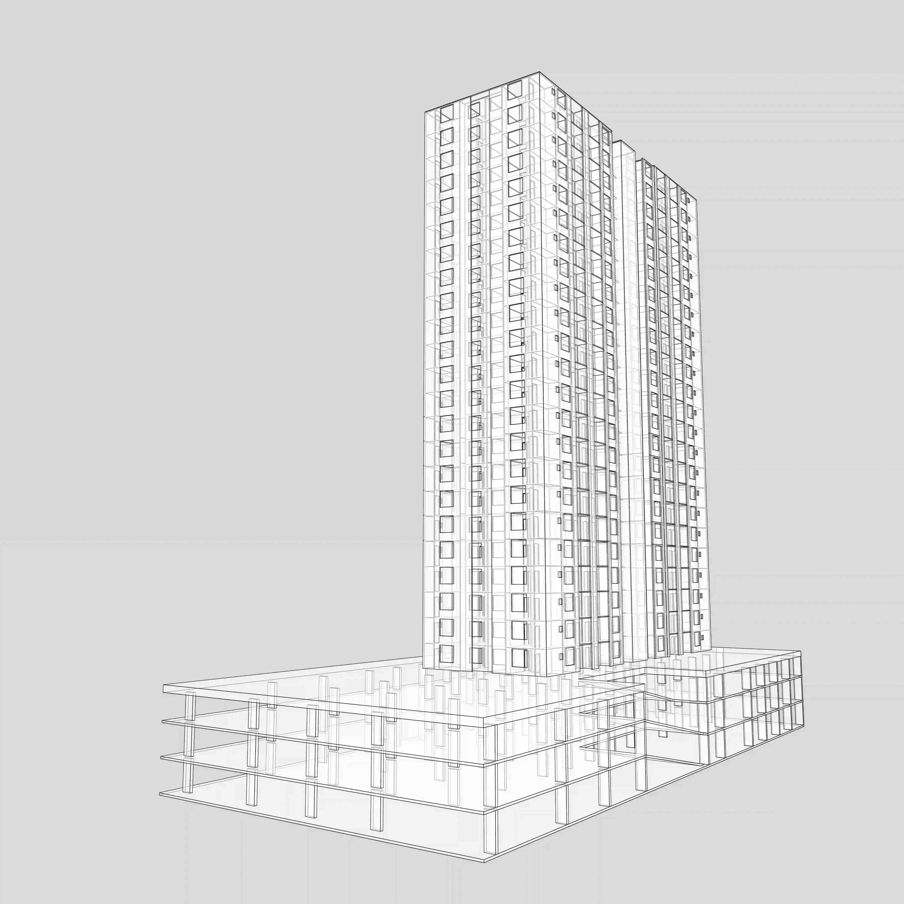 Edifício Residencial - Paredes de Concreto Moldado In-loco -  23.127,68 m²